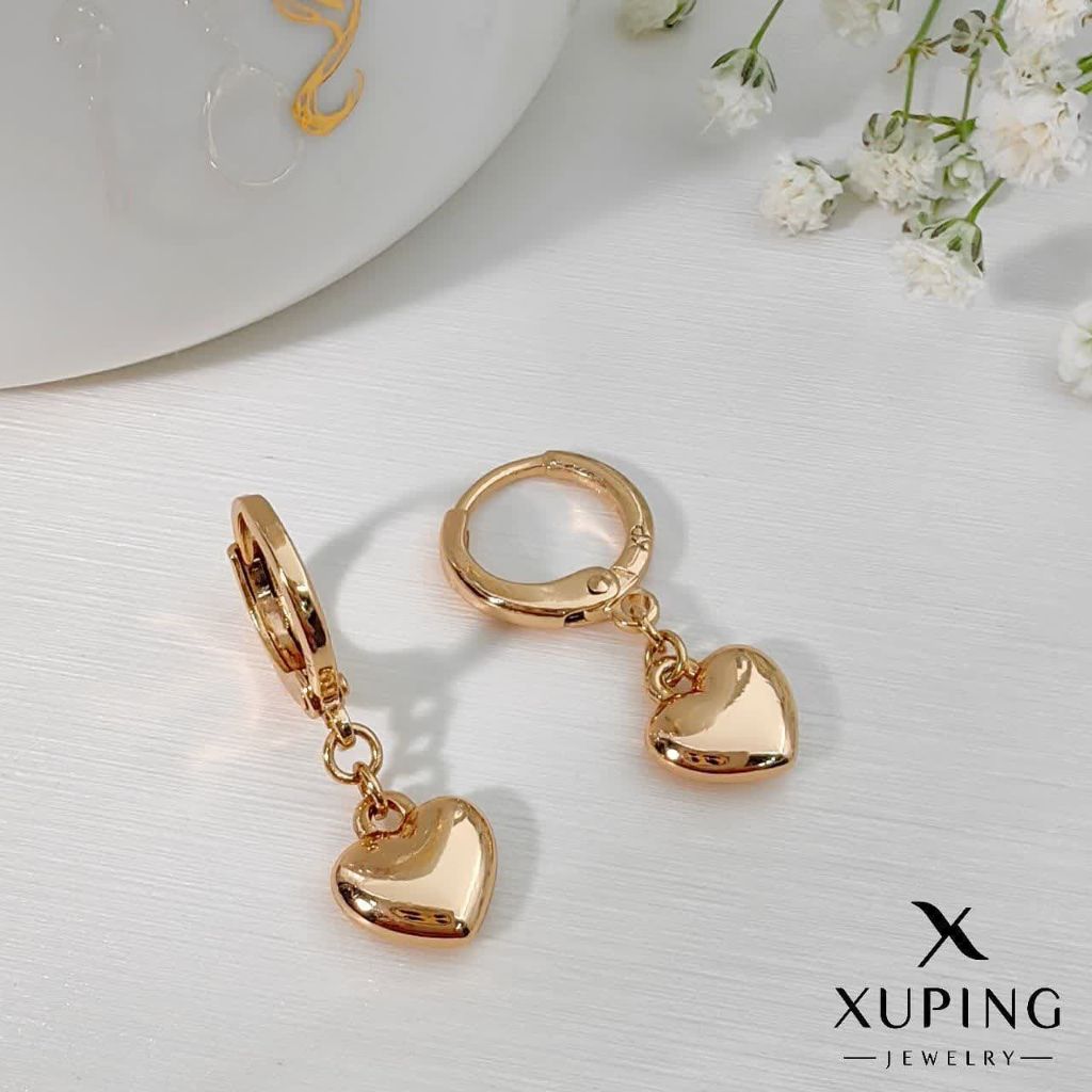 گوشواره آویزدار قلبی ژوپینگ کد 1992 - خرید آنلاین از گالری آداس